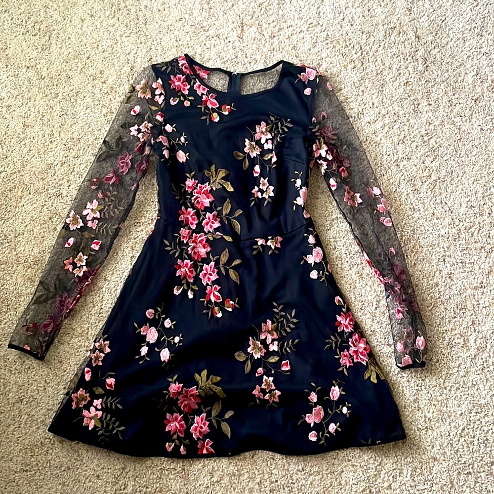 Dillard’s, S Blossom Mesh Dress